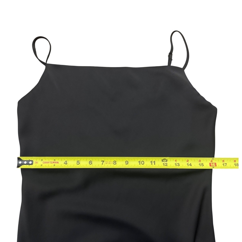 Becool Black Cowl Neck Satin Midi Slip Dress Small Sleeveless - Picture 4 of 7